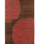 In full bloom. This artist-designed area rug from Surya features whimsical florals set in a palette of deep, rich colors. Hand-tufted from exceptionally soft New Zealand wool, the brilliant use of high and low pile adds texture and dimension. Please select a specific size for more information.