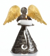 It takes two days to create – one to hammer and shape the steel, plus another to apply the foil and finish – but this beautiful angel candle holder will radiate joy for years to come. Handmade out of empty oil drums, each is a testament to the Croix-des-Bouquets artisans' ingenuity.