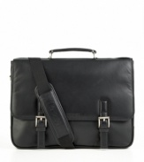 This hard-working case does double duty as an everyday messenger and smart computer brief. Sleek and stylish, the expandable main compartment holds a full-featured organizer and padded laptop pocket covering all your business needs. Limited lifetime warranty.