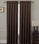 Modern design meets the classic, shimmering look of chenille. The Langdon window panel features a broad rod pocket header, allowing for a sleek drape that glides easily and gives a clean finish to any room.