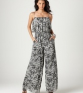 A hot alternative to a dress, this printed BCBGeneration wide-leg jumpsuit is a perfect pick for a stylish spring soiree!