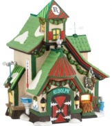 Home to Comet, Donner, Blitzen and all the other hoofed residents of North Pole Village, the deluxe Rudolph the Reindeer Stables boast high-tech snow gauges, fresh troughs of hay and everything else a flying reindeer requires.