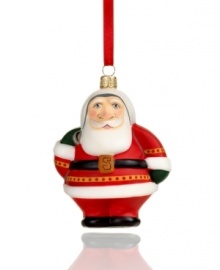 All belly, the Pudgy Santa ornament from Vaillancourt harkens back to another era. A design inspired by antique chocolate molds but crafted of hand-painted glass adds one-of-a-kind style to every Christmas tree. All belly, the Pudgy Santa ornament from Vaillancourt harkens back to another era. A design inspired by antique chocolate molds but crafted of hand-painted glass adds one-of-a-kind style to every Christmas tree.
