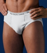 Crafted in ultra-comfortable cotton jersey, these Polo Ralph Lauren low-rise briefs are a smooth addition to your daily routine.