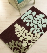 Herb Garden rugs from the Martha Stewart Collection are ripe with verdant colors and a botanical motif carved into the pile for dramatic depth. Tape border on back.