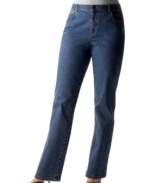 Straight-leg plus size jeans from Lauren by Ralph Lauren are a flattering and versatile choice, perfect for all seasons.