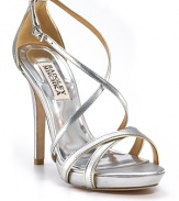 A gleaming metallic sandal from Badgley Mischka.