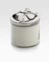 Michael Aram's Signature Home Scents are weightless, subtle and universal yet exuberant and complex.This refreshingly herbal Botanical Leaf scent draws upon the delicacy of the geranium flower with hints of mandarin and bergamot. A soothing mid-note of amber is accented with a drop of coriander and parsley leaves, and top accords of rose and lemon oil.HandmadeStainless steel, nickelplate5.25H X 3 diam.Made in USA
