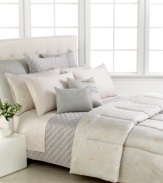 Boasting 250-thread count combed cotton sateen elements, this Barbara Barry Bali Floral comforter set brings the paradise of the Indonesian island into your bedroom.