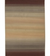 This accent rug will enhance any room. Blurring the line between basic and basically beautiful, the Generations Collection features 36 rich hues in all. From somber amber tones to soothing hazel, this design takes understated style to new lengths. Cross-woven in stain-resistant polypropylene for long wear.