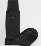 Do yourself a solid and stock up on these smooth and sleek Calvin Klein dress socks with a convenient four-pack.
