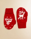 A festive reindeer design makes this soft cotton-wool knit an essential piece for the cold winter days.Ribbed cuffsCotton/WoolMachine washImported