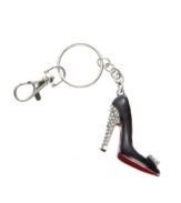Add some sparkle to your keyring with an adorable charm that's sure to capture the heart of any shoe lover.