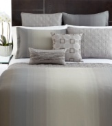 Decidedly luxurious, Hotel Collection's Ombre Stripe European shams offer a modern look of serene sophistication with graduating stripes on yarn-dyed Pima cotton. Featuring invisible zipper closure; finished with a double flange.