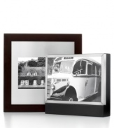 Part display, part storage, this smart picture frame puts your best face (or place) forward in metal and wood. Slide the featured photo to the side and fill the empty compartment with additional prints.