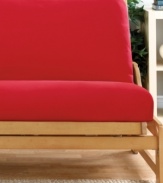 Let the ultra-modern look and feel of this polyester canvas futon cover update your futon like a second skin! Crafted by Sure Fit, this futon slipcover features a hidden back zipper for a sleek appearance that also makes it effortless to clean.