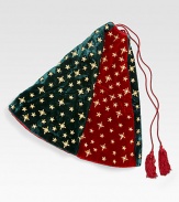 EXCLUSIVELY AT SAKS.COM. A classic velvet tree skirt from renowned designer Sudha Pennathur, handcrafted and embroidered to reflect the Christmas tradition with fine artistic details. Handcrafted48 diam.Paneled velvet with thread embroidery and rayon cordDry cleanImported