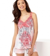 Keep things breezy and comfy in this pajamas set by One World.