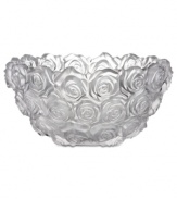 Sumptuous Waterford crystal blossoms into the gorgeous Sunday Rose bowl with Monique Lhuillier's designer touch. A beautiful home accent.