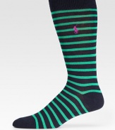 Bold and energetic stripes liven this lightweight classic with signature polo logo embroidery.Logo embroideryMid-calf height72% cotton/22% polyester/3% other/2% spandex/1% rubberMachine washImported
