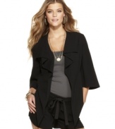 Draped to perfection and fit to a tee, this blazer from Jessica Simpson gives your outfit a totally refined look!