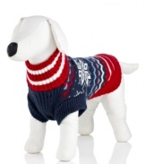 A present for the pooch that has it all, the Fair Island dog sweater ensures the furriest member of your family is toasty warm and the epitome of cute all winter long.