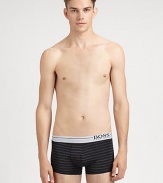 A slim-fitting brief with a sporty stripe detail and a contrast elastic logo waistband for extended comfort.Elastic logo waistband61% polyamide/27% elastane/12% polyesterMachine washImported