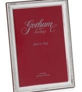 Sumptuous sterling silver and time-honored Italian craftsmanship make Gorham's Milazzo picture frame worthy of your finest moments. With a braided edge and polished finish.