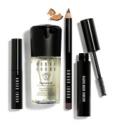 This set has everything you need for neat, beautifully defined arches. Creamy and blendable, Mahogany Brow Pencil creates the natural look of eye brow powder with the precision of a pencil. Clear Natural Brow Shaper instantly grooms brows and holds every hair in place. A few coats of Mini Extreme Party Mascara complete your eye look, while Mini Cleansing Oil removes your makeup and thoroughly cleanses skin at the end of the day.