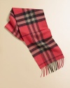 An iconic print with pretty fringe in ultra-soft cashmere. CashmereAbout 50 X 7¾Dry cleanImported 