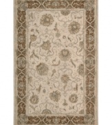 Elaborately beautiful, this mist rug from Nourison's Heritage Hall collection displays stunning detail in a traditional floral motif. Hard twist wool yarns are specially dyed to achieve a vintage patina, resulting in a look that's timelessly elegant.
