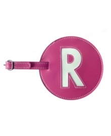 Give me an R! This big, easy-to-spot luggage tag is personalized with your initial, giving your bags an identity and helping them stand out on the luggage carousel. Give me an R! This big, easy-to-spot luggage tag is personalized with your initial, giving your bags an identity and helping them stand out on the luggage carousel.