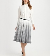 Classic gingham checks get an update from a distinctly on-trend ombre effect.Solid, raw-edged waistbandSoftly pleatedSide zip closureAbout 26½ from natural waistCottonDry cleanMade in USA of imported fabricModel shown is 5'10 (177cm) wearing US size 4. 