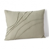 Waving organic pleats create a hand-crafted effect on this sea bisque Calvin Klein Home decorative pillow. It adds an artistic touch to both modern and traditional decor.