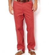 For a regular fit but exceptional color, update your casual wear with these lightweight pants from Nautica.