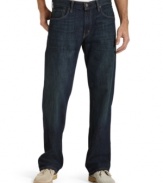 Give yourself a little room to move in these loose, straight-leg jeans from Levi's.