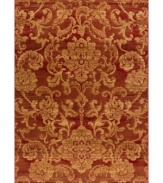 A sophisticated Damask design is brilliantly rendered in crisp golds and warm crimson in the Northport area rug from Kenneth Mink. Made in the USA of dense, yet luxuriously soft polypropylene, this area rug withstands heavy traffic with enduring style.