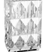 Bold and impressive, the Louxor vase by Baccarat makes a statement wherever it is displayed. Designed with cuts specifically to maximize refraction and clarity of the high-quality crystal, its elegance is unparalleled.