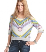 Stay on-trend with Fire's Aztec printed top. Pair it with your fave skinny jeans for daytime or date night!