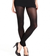 Cut footloose and step up your style with these opaque tights from Jessica Simpson, featuring flirty rouched detailing at the ankle.