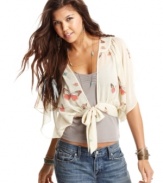 Rock your rugged jeans with this soft and billowy layer for the perfect contrast on an A+ look! By American Rag.