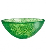 Speckled with a crisp shade of green, the Tellus crystal bowl makes a brilliant centerpiece for the dining room or coffee table. Its minimalist shape is perfect for holding hard candies or potpourri but looks simply stunning all on its own.
