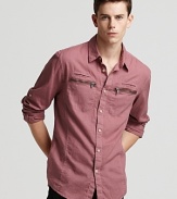 John Varvatos Star USA Double Zipper Pocket Shirt - Slim Fit