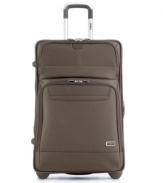 Your vacation starts early when you travel with the design, quality and high performance of the Bel Aire Collection. Constructed with a tough ballistic exterior and an expandable interior that houses a removable garment carrier. A TSA-friendly lock and add-a-bag strap makes maneuvering airports easy. Lifetime warranty.