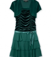 Add some festive color to her seasonal wardrobe with this cute dress from BCX.