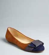 Captivating colorblocking and post-modern bows set this pair of IVANKA TRUMP ballet flats apart from the rest of the class.