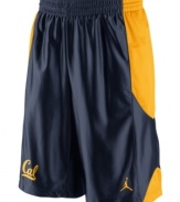 Get your game on while supporting your favorite NCAA team with these California Golden Bears basketball shorts featuring Dri-Fit technology from Nike.