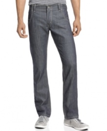 A slim, straight fit and a medium wash make these versatile Levi's blues a cool complement to any guy's off-the-clock lineup. (Clearance) A slim, straight fit and a medium wash make these versatile Levi's blues a cool complement to any guy's off-the-clock lineup. (Clearance)