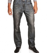 Classic and comfortable, these  Marc Ecko Cut & Sew jeans are sure to become your new favorite pair.