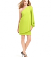 Punch things up with this hot-hued MICHAEL Michael Kors one-shoulder dress -- perfect for a summer soiree!